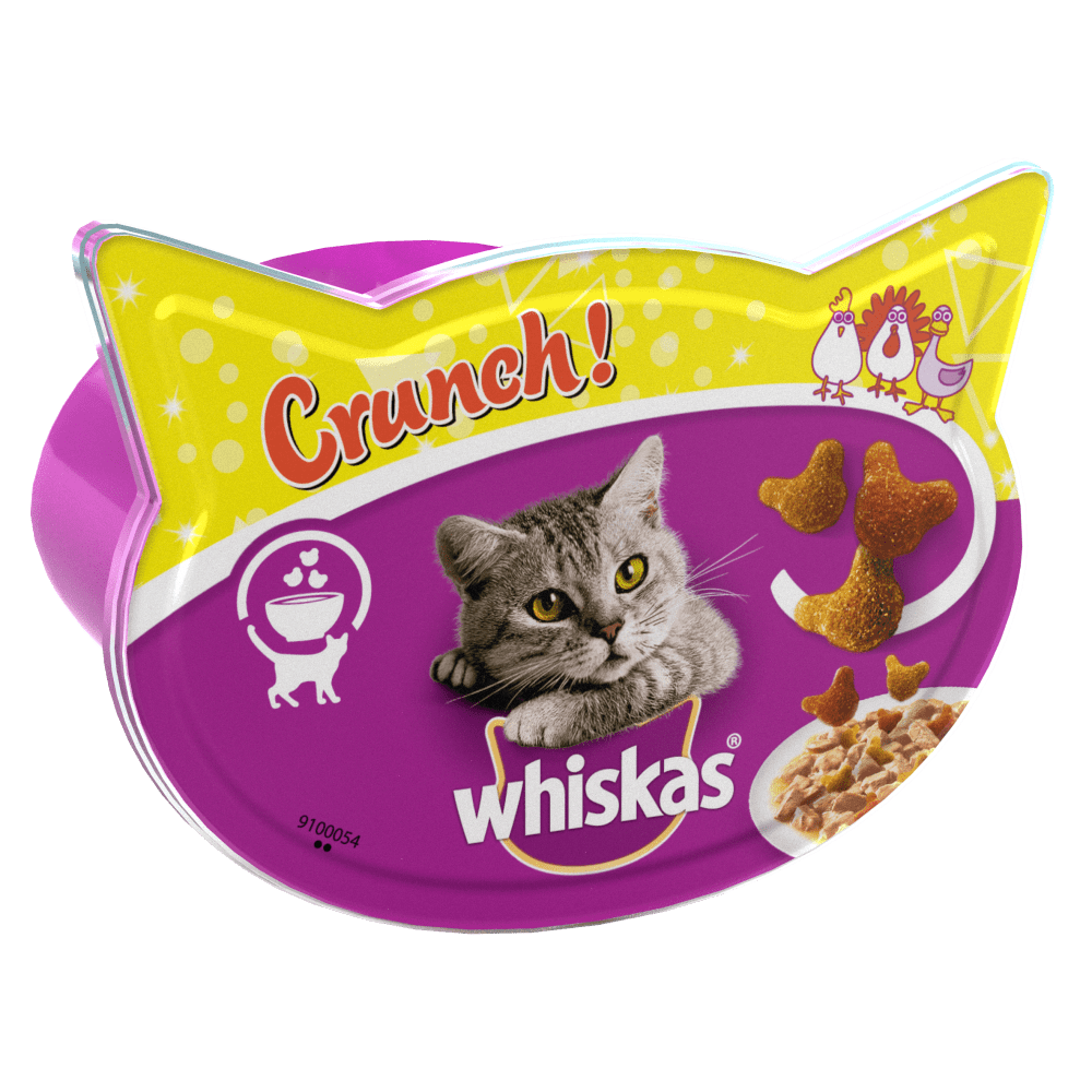 Whiskas Crunch Tasty Topping Adult Cat Treat Biscuits - 10 x 100g, Whiskas,