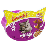 Whiskas Crunch Tasty Topping Adult Cat Treat Biscuits - 10 x 100g, Whiskas,