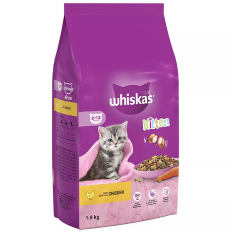 Whiskas Dry 2 - 12 Month Kitten Chicken, Whiskas, 1.9 kg