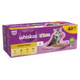 Whiskas Kitten 2 - 12 month Poultry Feasts in Jelly Pouches, Whiskas, 40 x 85g