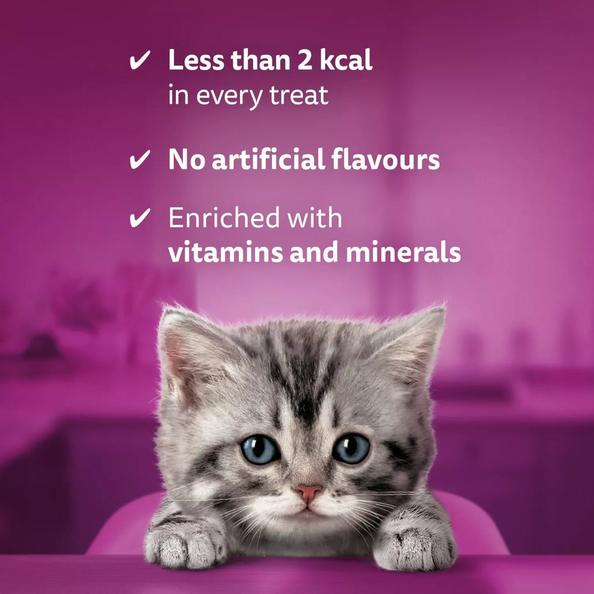 Whiskas Kitten 2 - 12 months Milky Treats Cat Biscuits 8 x 55g, Whiskas,