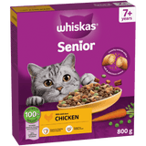 Whiskas Senior 7+ Dry with Chicken Cat Food, Whiskas, 5 x 800g
