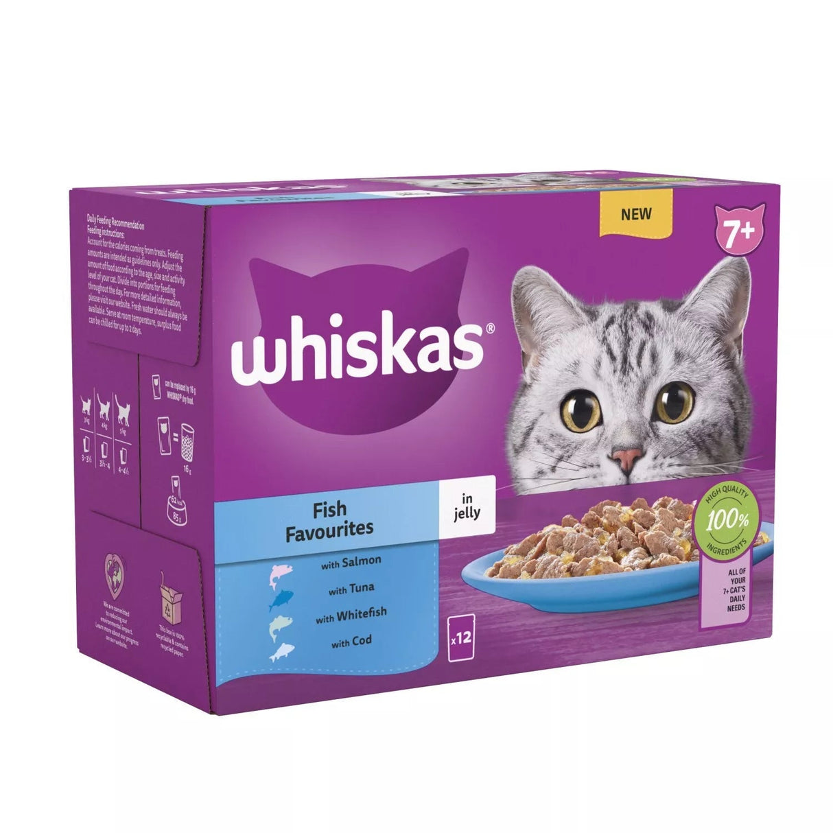 Whiskas Senior 7+ Fish Favourites in Jelly Cat Food 4x (12x85g), Whiskas,