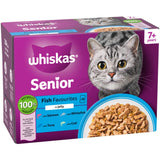 Whiskas Senior 7+ Fish Favourites in Jelly Wet Cat Food Pouches - 48 x 85g, Whiskas,