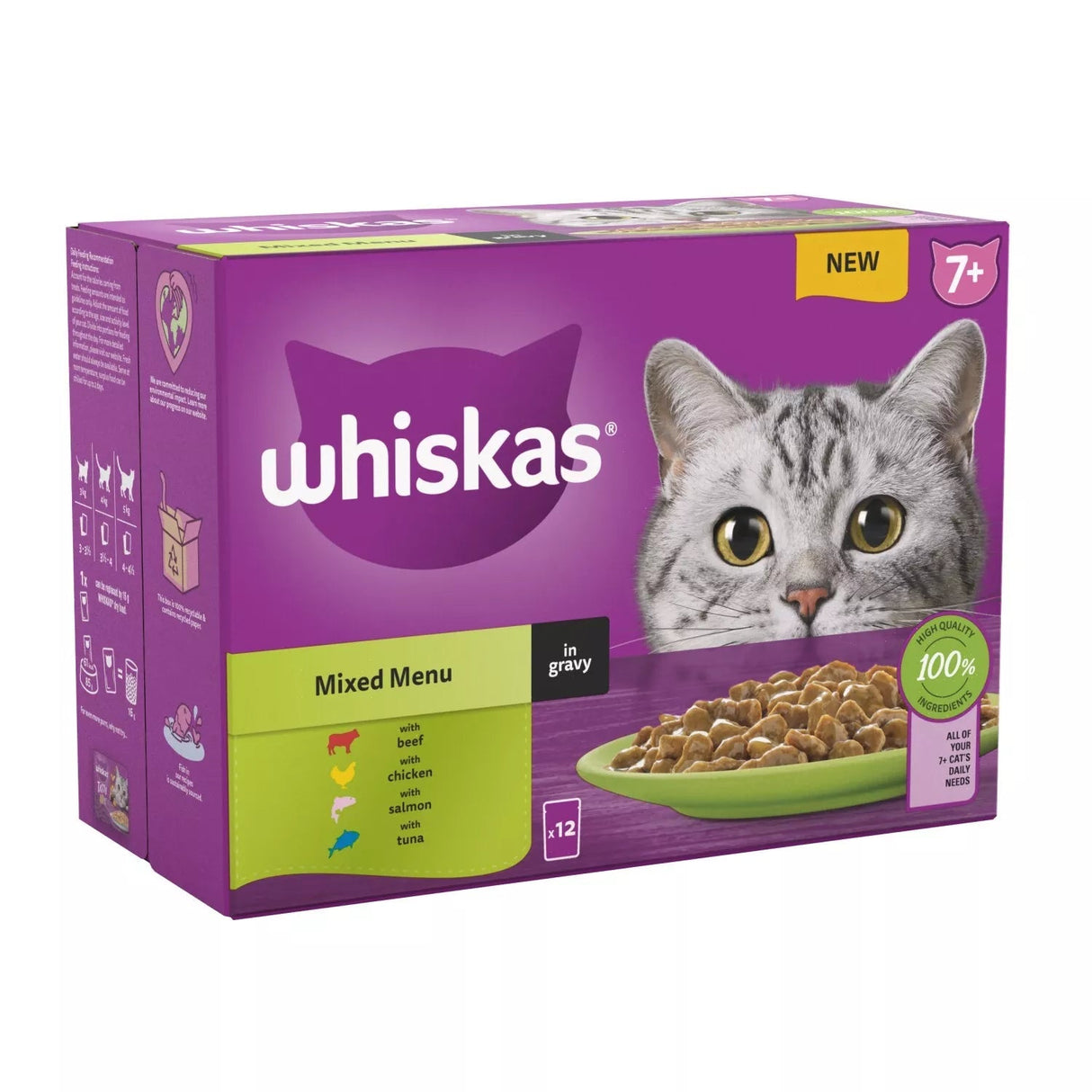 Whiskas Senior 7+ Mixed Menu in Gravy 4x (12x85g), Whiskas,