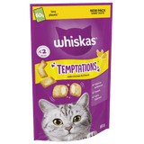 Whiskas Temptations with Chicken & Cheese Adult Cat Treats - 6 x 60g, Whiskas,