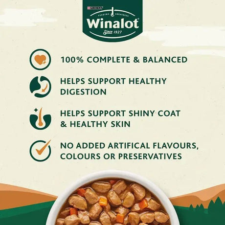 Winalot Adult Meaty Chunks in Gravy - 4x (12x100g) Pouches, Winalot,