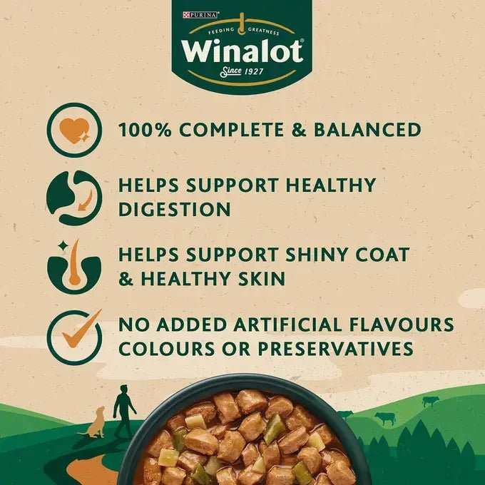 Winalot Adult Sunday Dinner in Gravy - 4x (12x100g) Pouches, Winalot,