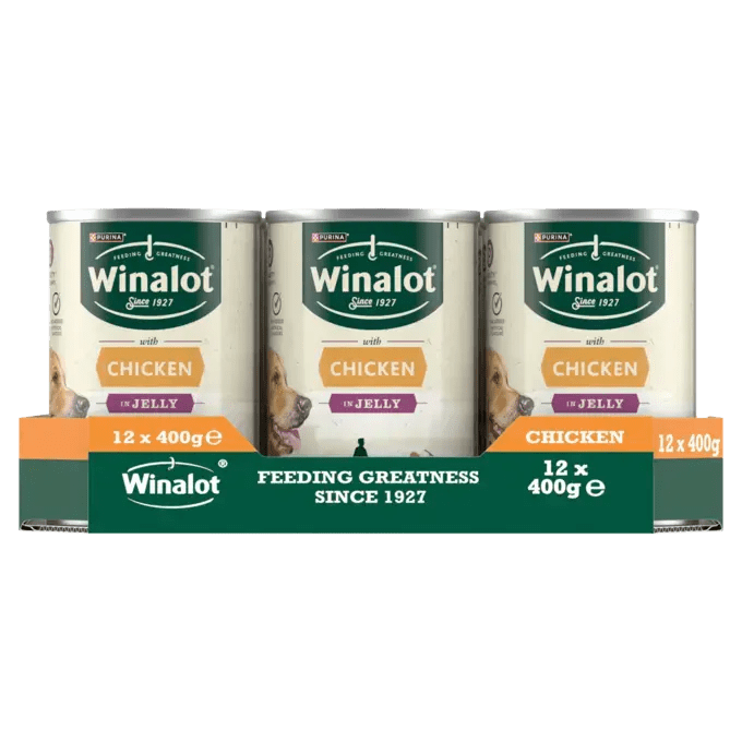 Winalot Chicken in Jelly Wet Dog Food Cans - 12 x 400g, Winalot,