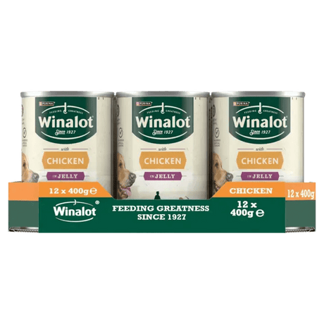 Winalot Chicken in Jelly Wet Dog Food Cans - 12 x 400g, Winalot,