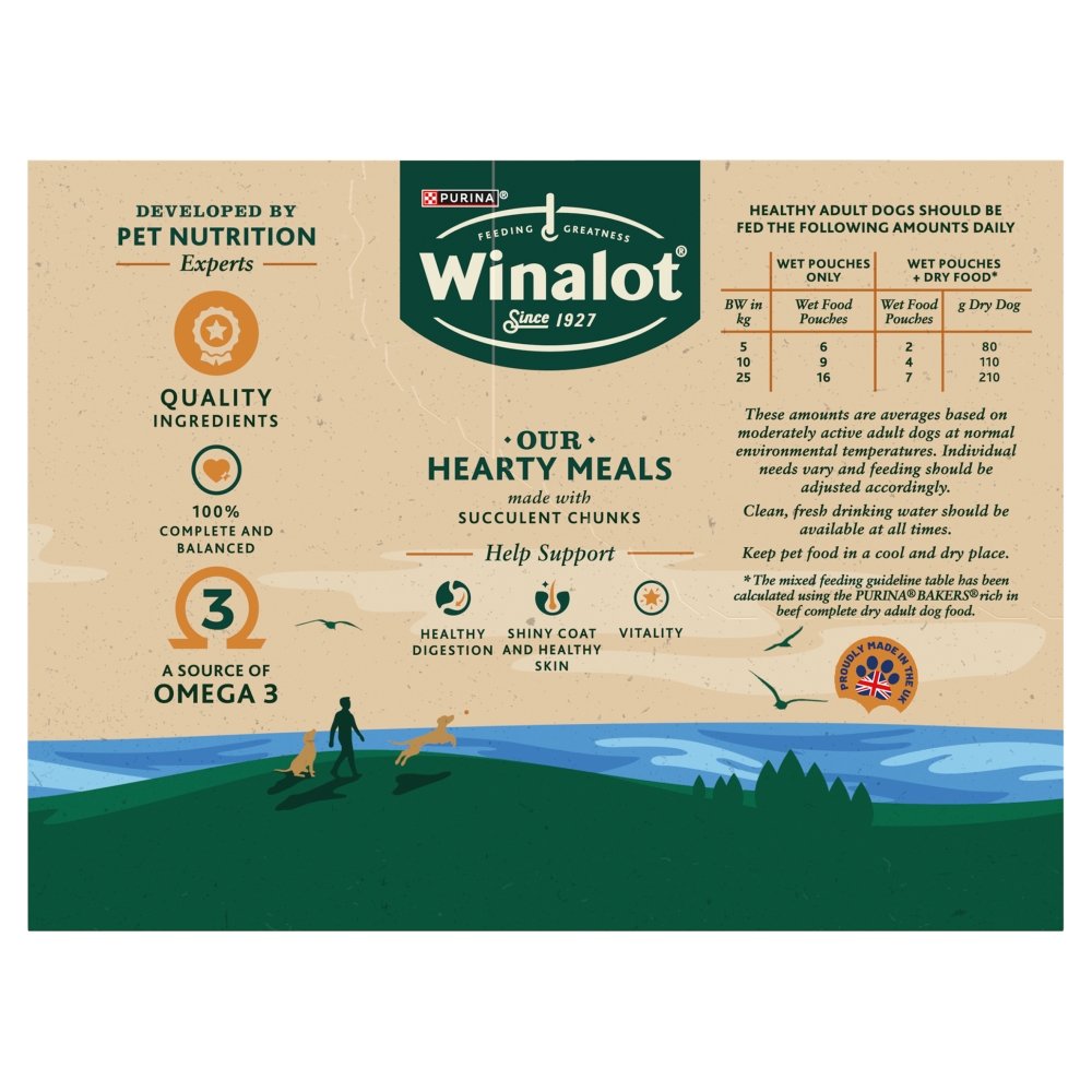 Winalot Friday Suppers Fish Variety in Gravy Wet Dog Food Pouches, Winalot, 4x (12x100g)