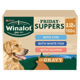 Winalot Friday Suppers Fish Variety in Gravy Wet Dog Food Pouches, Winalot, 4x (12x100g)