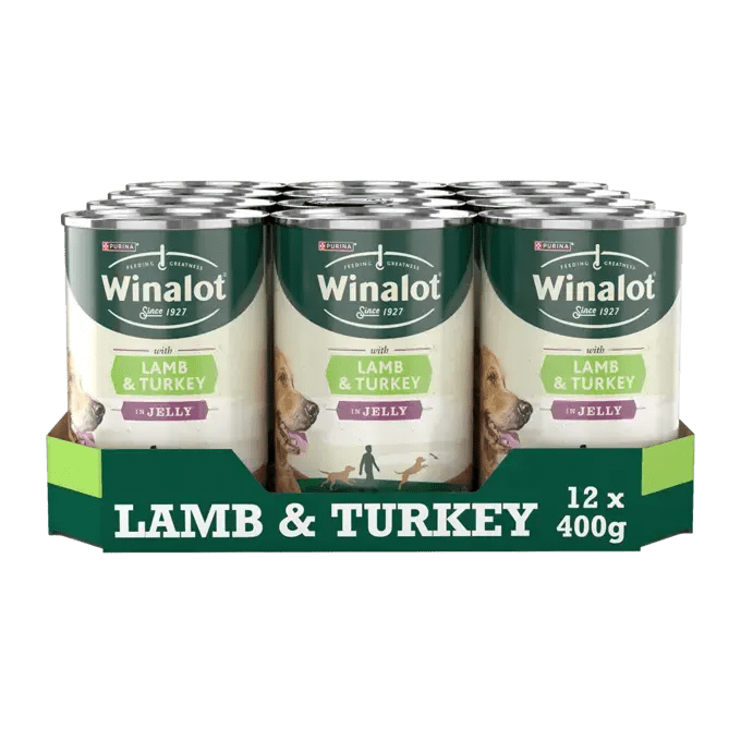 Winalot Lamb & Turkey in Jelly Wet Dog Food Cans - 12 x 400g, Winalot,