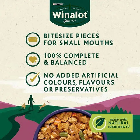 Winalot Small Dog Mixed Meals in Gravy Wet Dog Food - 48 x 100g Pouches, Winalot,