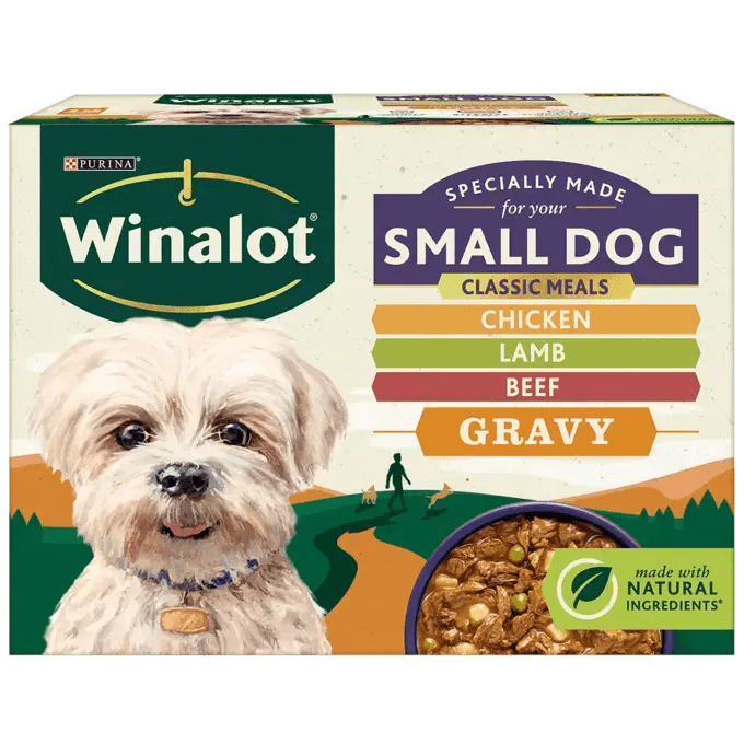 Winalot Small Dog Mixed Meals in Gravy Wet Dog Food - 48 x 100g Pouches, Winalot,