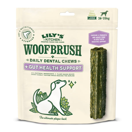 Woofbrush Large Dog Gut Health Dental Chew - 4 x Multipacks, Lily's Kitchen,