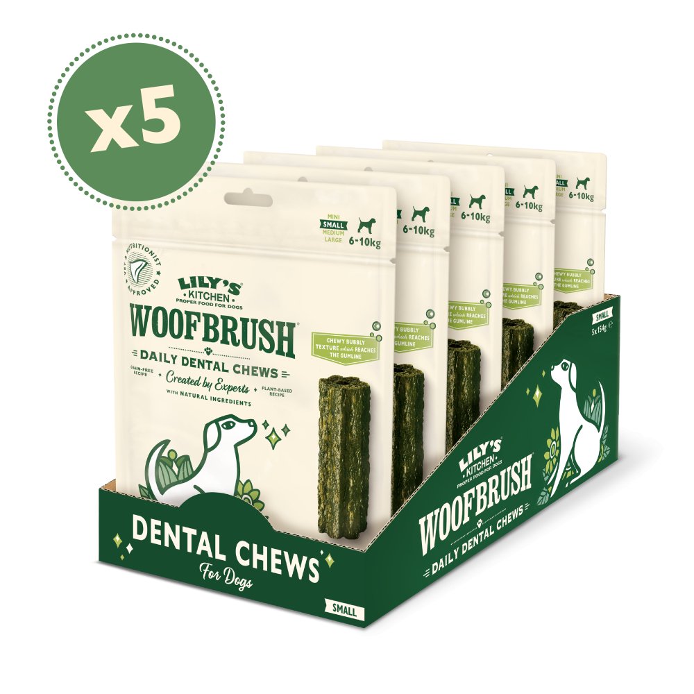 Woofbrush Small Dental Chew - 5 x Multipacks, Lily's Kitchen,