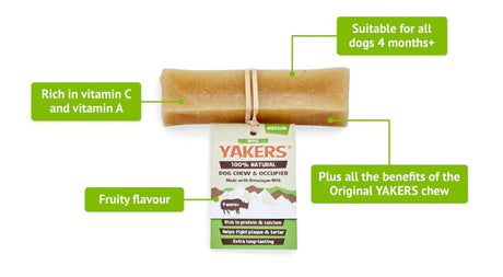 YAKERS Apple Dog Chew, Yakers, XL