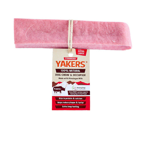 YAKERS Strawberry Dog Chew, Yakers, XLarge