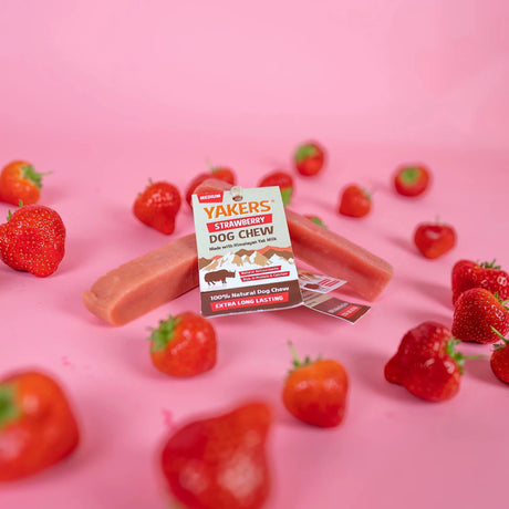 YAKERS Strawberry Dog Chew, Yakers, XLarge