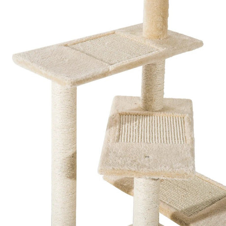 100 cm Cat Tree Climbing Tower Activity Centre, PawHut, Beige