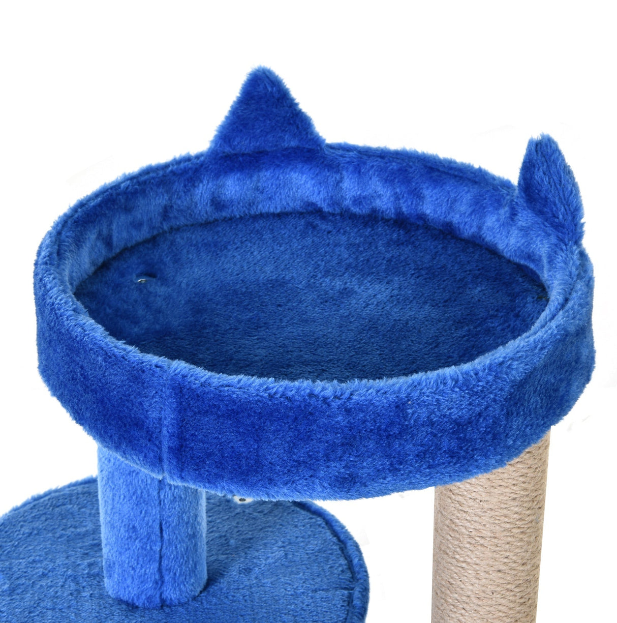 104cm Cat Tree Tower with Condo, Perch & Scratch Posts, PawHut, Blue