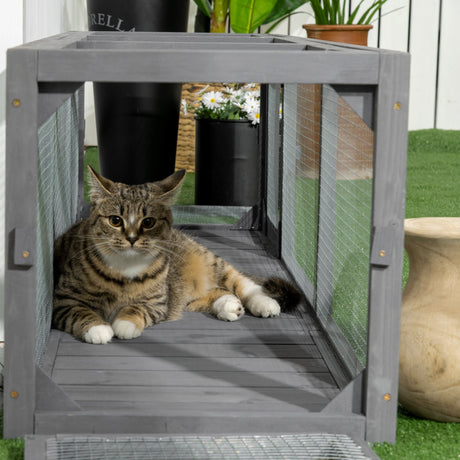 150cm Expandable Outdoor Cat Tunnel - Safe & Playful, PawHut,