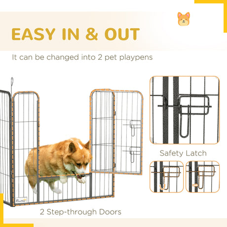 16 Panel Heavy Duty Puppy Playpen, for Small and Medium Dogs, Indoor and Outdoor Use -, PawHut,