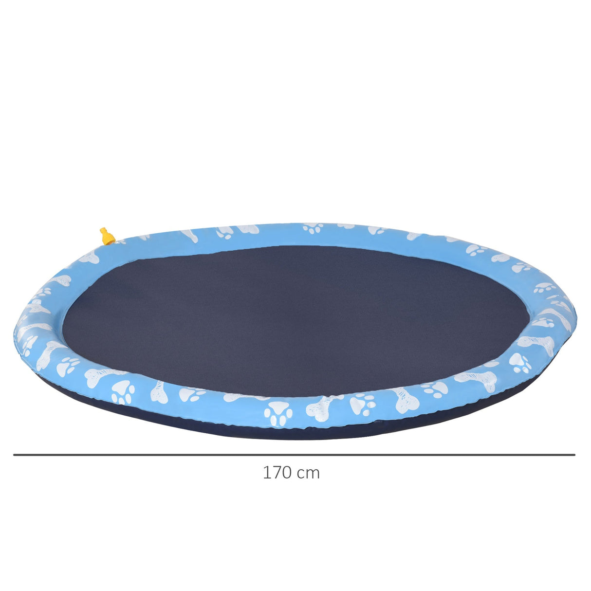 170cm Splash Pad with Sprinkler for Pets, PawHut, Blue