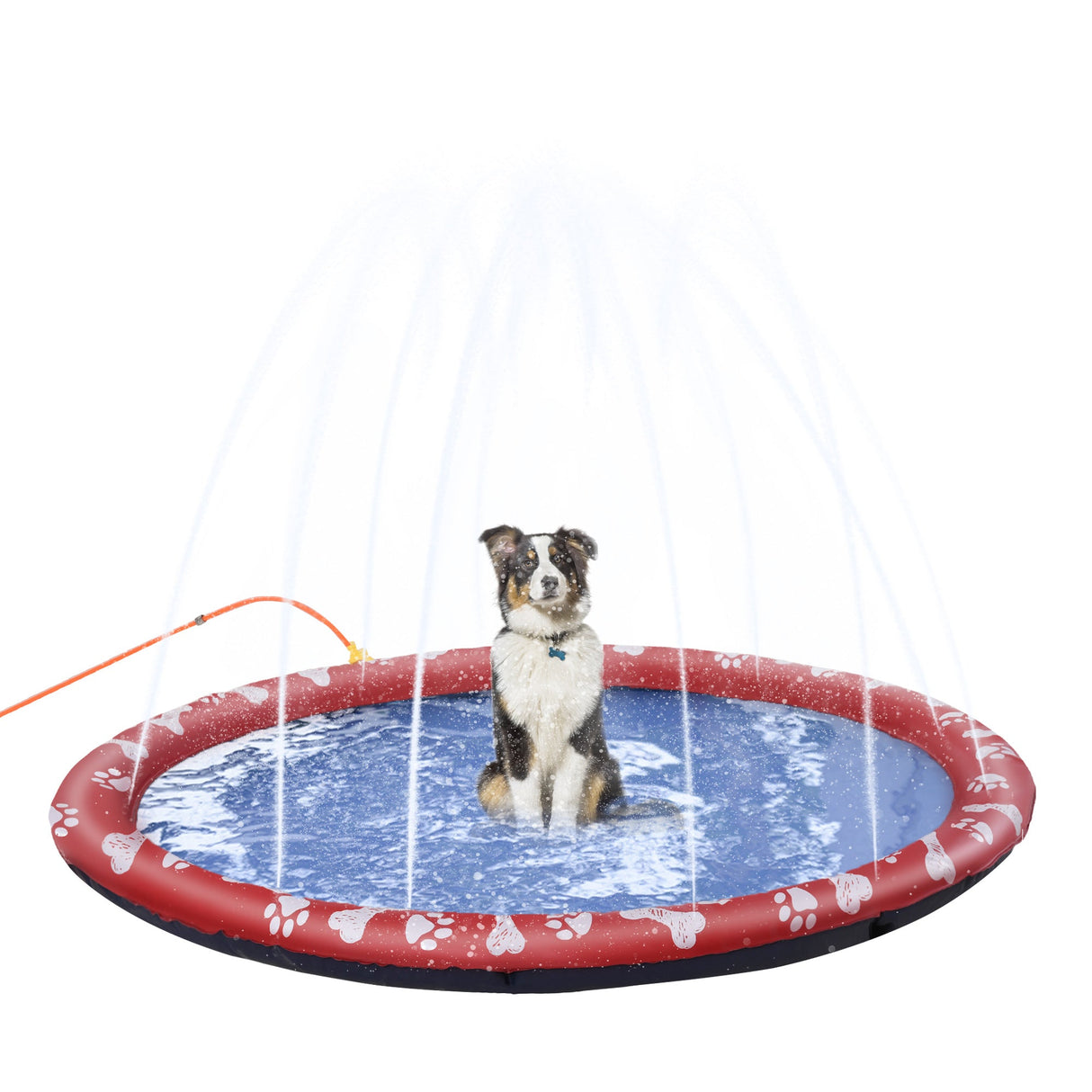 170cm Splash Pad with Sprinkler for Pets, PawHut, Blue