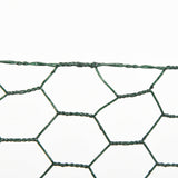 1m x 25m Chicken Wire Mesh, Foldable PVC Coated Welded Garden Fence, Roll Poultry Netting, for Rabbits, Ducks, Gooses, Dark, PawHut,