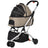 2 In 1 Convertible Dog Stroller & Carrying Bag for Small Pets, PawHut, Brown