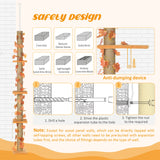 242cm Adjustable Floor-To-Ceiling Cat Tree, with Artificial Decoration, Perches, Anti-Slip Kit, PawHut, Orange