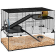 3-Tier Gerbil & Hamster Cage with Glass Bottom - 78.5 x 48.5 x 57cm, PawHut,