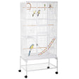 3-Tier Spacious Bird Cage with Toys, Ladders & Wheels, PawHut,