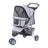 3-Wheel Pet Pram: Compact & Comfortable Pet Stroller For Miniature Dogs, PawHut, Grey