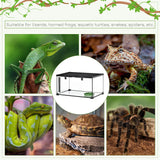 50 x 30 x 25 cm Reptile Terrarium for Lizards, Horned Frogs, Snakes, Black, PawHut,