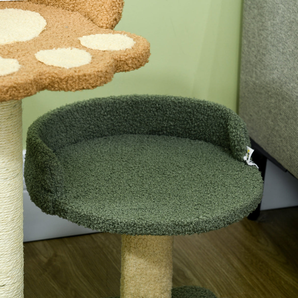 52cm Small Cat Tree for Indoor Cats, Scratching Posts with Two Beds, Toy Ball, PawHut,