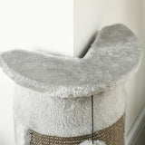 58cm Cat Scratching Post, with Covered Plush, Play Balls, for Corner Walls - Grey, PawHut,