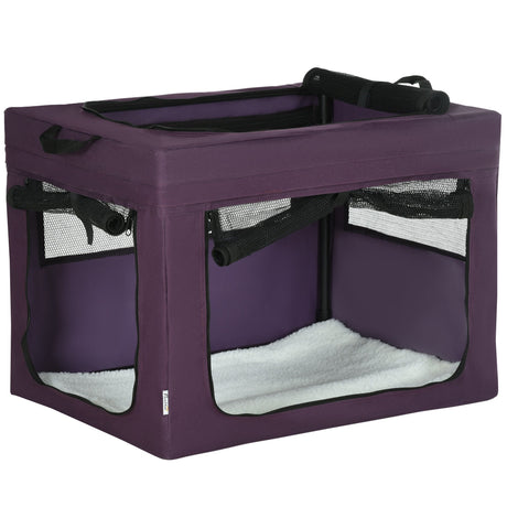 69cm Portable Pet Carrier for Miniature and Small Dogs, PawHut, Purple