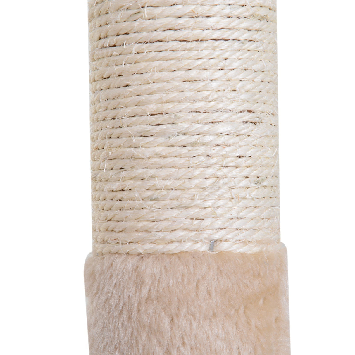 70cm Cat Tree for Indoor Cats Durable Natural Sisal Scratching Posts Hammock Bed Kitty Activity Center, PawHut, Beige