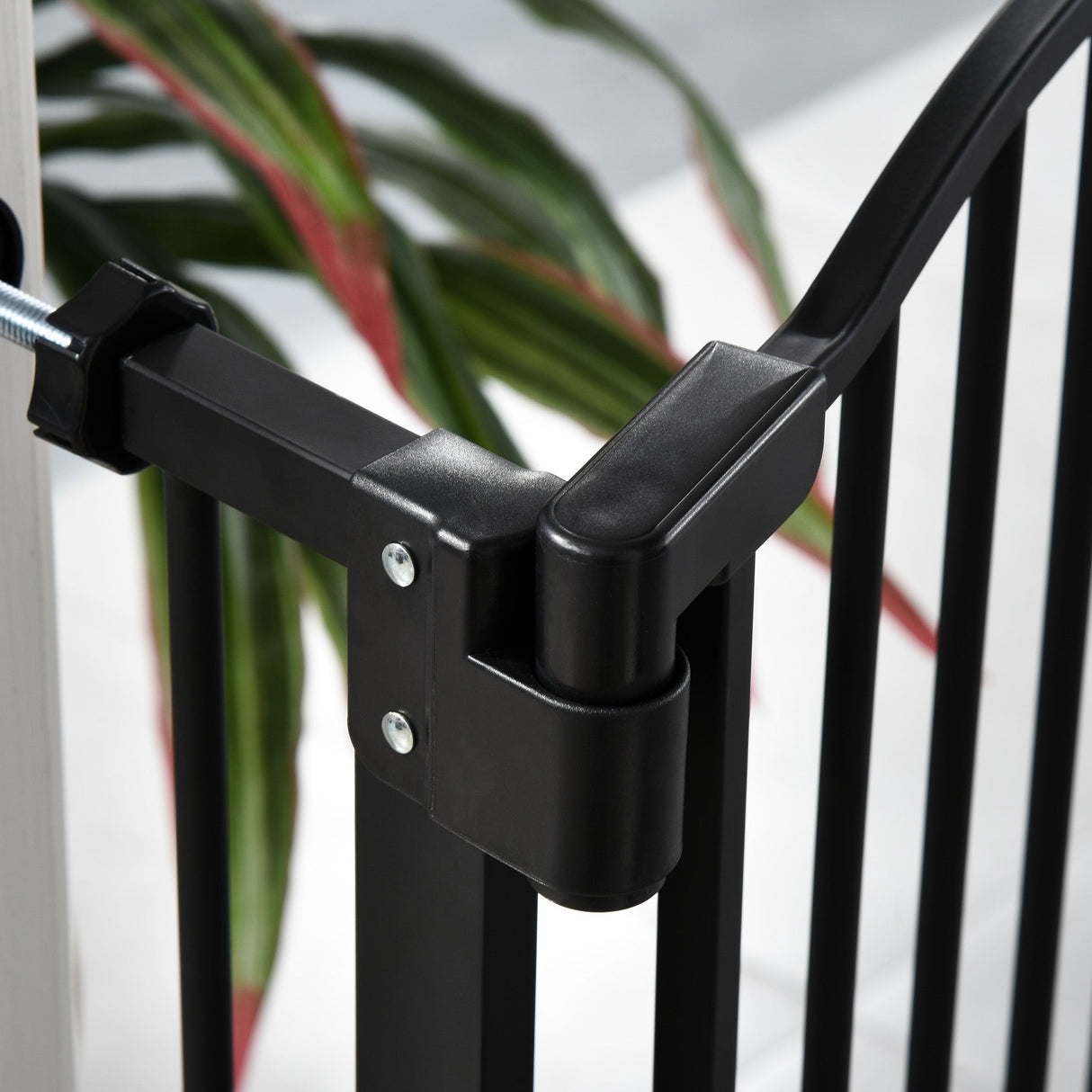 74-84cm Adjustable Metal Pet Gate Safety Barrier w/ Auto-Close Door Double Locking Easy-Open Doors Stairs Home Frames, PawHut,