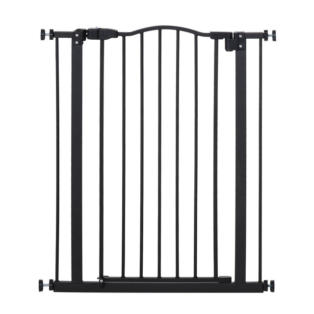 74-84cm Adjustable Metal Pet Gate Safety Barrier w/ Auto-Close Door Double Locking Easy-Open Doors Stairs Home Frames, PawHut,