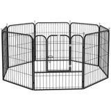 79H cm Heavy Duty 8 Panel Dog PlayPen, PawHut,