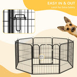 79H cm Heavy Duty 8 Panel Dog PlayPen, PawHut,