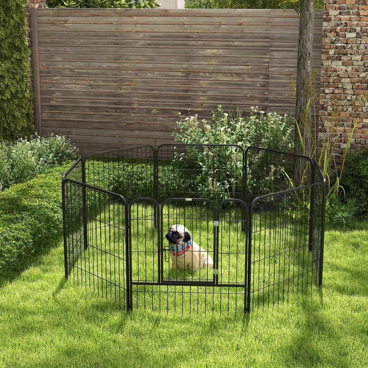 79H cm Heavy Duty 8 Panel Dog PlayPen, PawHut,