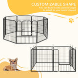 79H cm Heavy Duty 8 Panel Dog PlayPen, PawHut,