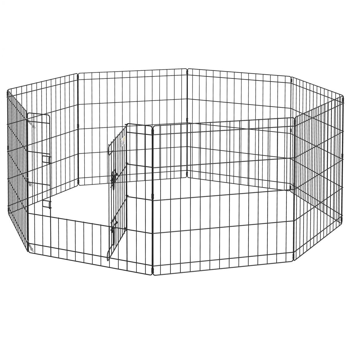 8 Panel Steel Playpen for Small Dogs, Puppies, Rabbits & Small Pets, PawHut,