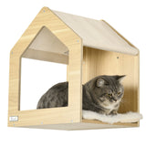 8 Piece Cat Shelves Set, with Cat House, Three Perches, Three Scratching Posts, PawHut,