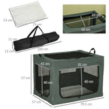 80cm Pet Carrier, with Cushion, for Small and Medium Dogs, PawHut, Grey